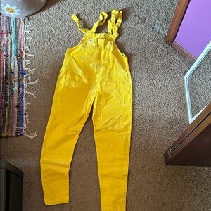Lucy & Yak Bright Yellow Overalls Jumpsuit